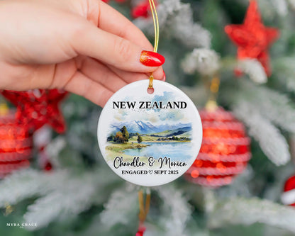 New Zealand Engagement Ornament Custom Gift Souvenir Bauble Present