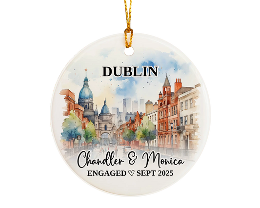 Dublin Engagement Ornament Custom Gift Souvenir Bauble Present