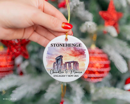Stonehenge Engagement Ornament Custom Gift Souvenir Bauble Present