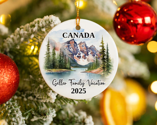 Canada Vacation Custom Ornament, Canada Bauble