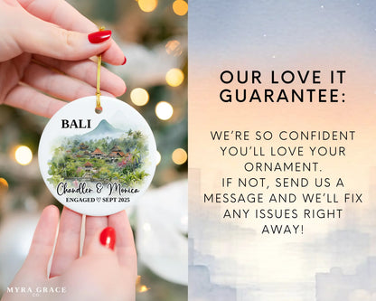 Bali Engagement Ornament Custom Gift Souvenir Bauble Present. Love it