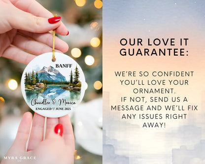 Banff Engagement Ornament Custom Gift Souvenir Bauble Present. Love it