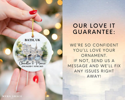 Bath UK Engagement Ornament Custom Gift Souvenir Bauble Present. Love it