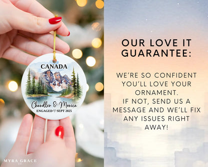 Canada Engagement Ornament Custom Gift Souvenir Bauble Present. Love it