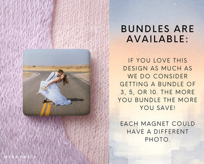 Wedding Magnet Custom Personalized Gift Souvenir Present. Bundles are available