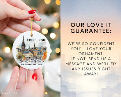 Edinburgh Engagement Ornament Custom Gift Souvenir Bauble Present. Love it