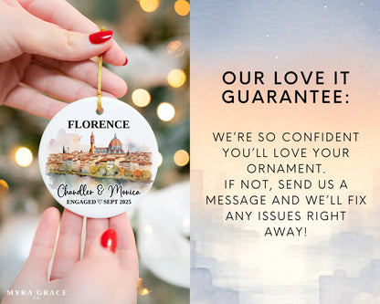 Florence Engagement Ornament Custom Gift Souvenir Bauble Present