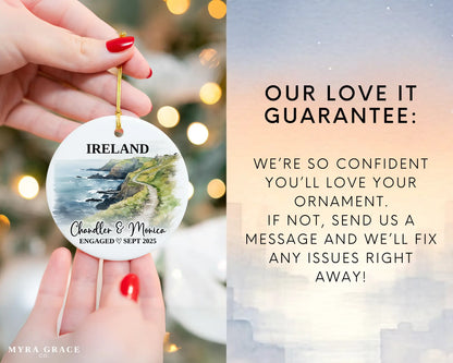 Ireland Engagement Ornament Custom Gift Souvenir Bauble Present