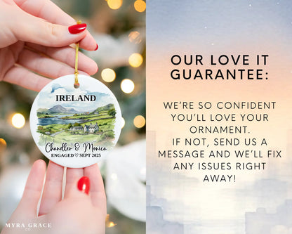 Ireland Engagement Custom Ornament, Ireland Bauble