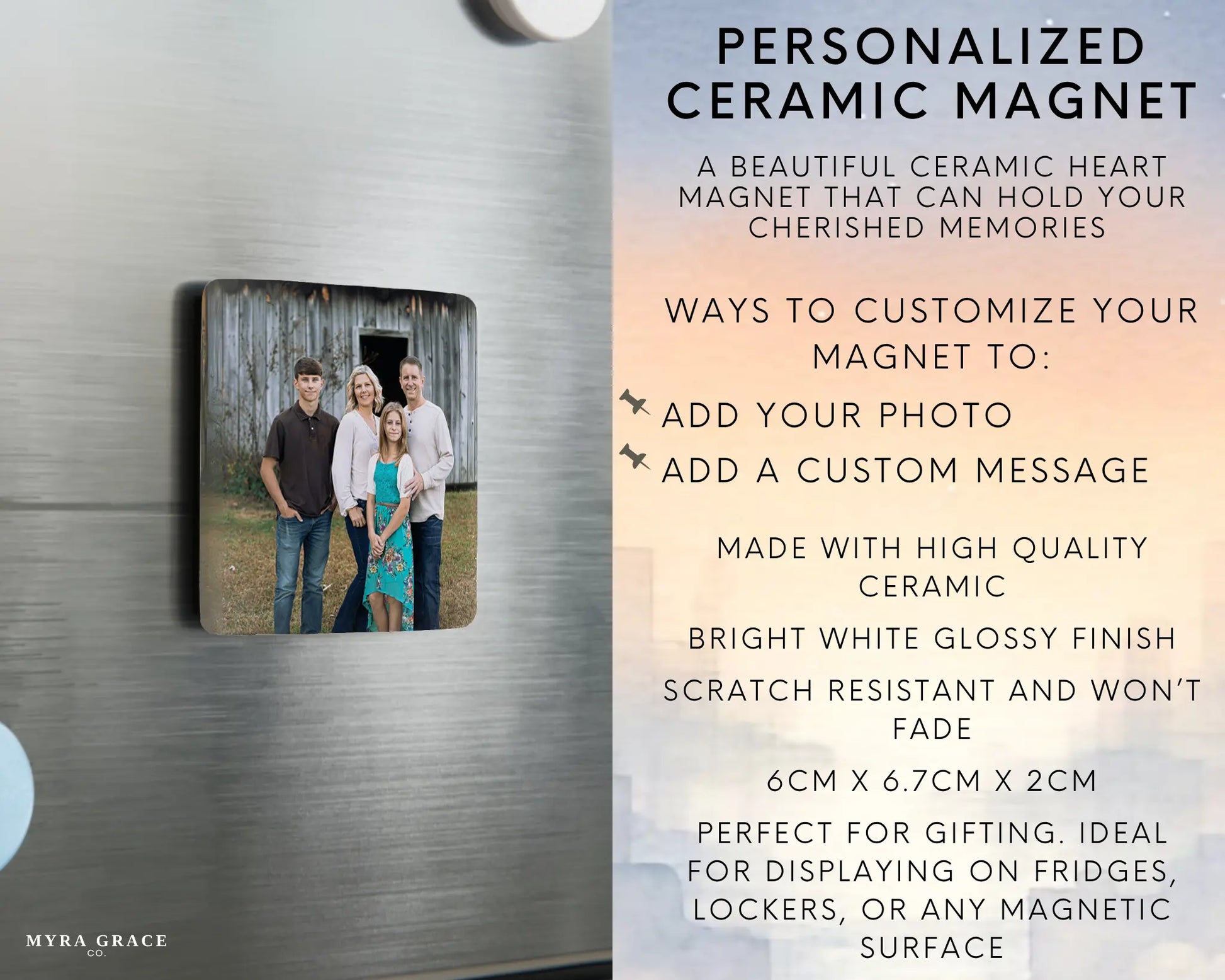 Family Magnet Custom Personalized Gift Souvenir Present. Infographic