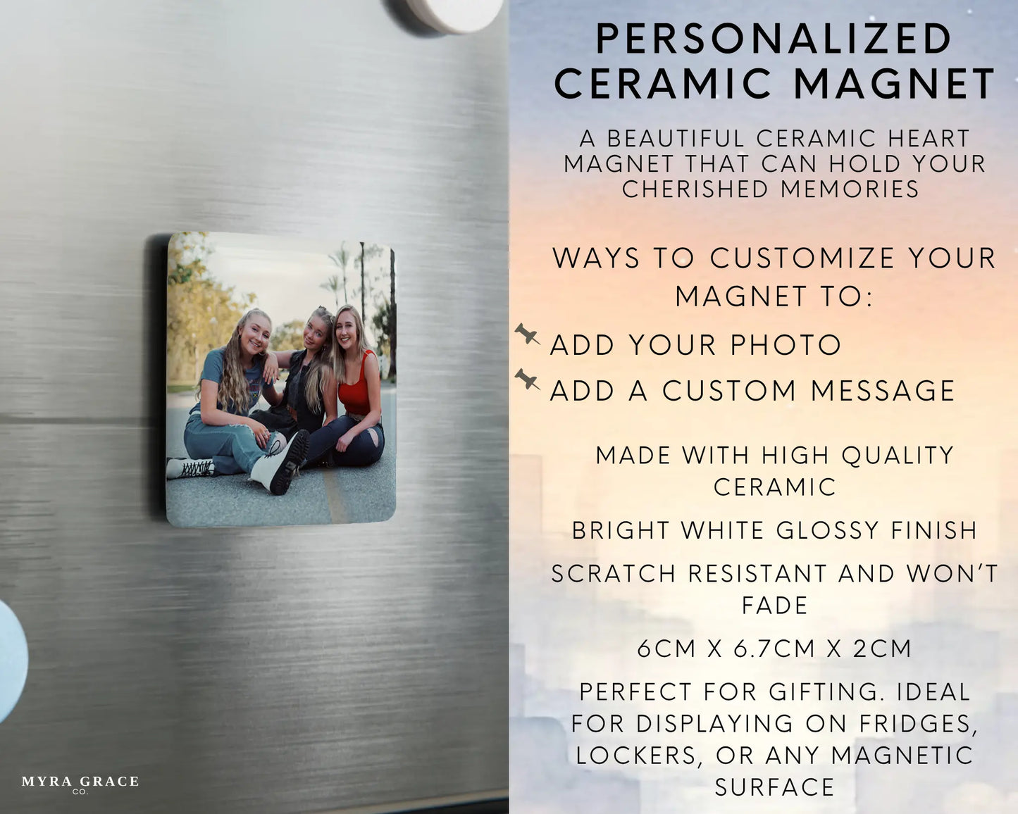 Friends Magnet Custom Personalized Gift Souvenir Present. Infographic