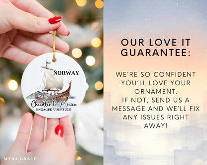 Norway Engagement Ornament Custom Gift Souvenir Bauble Present. Love it