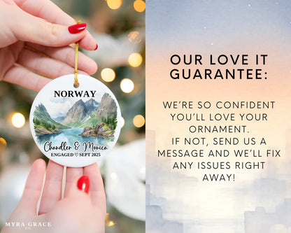 Norway Engagement Ornament Custom Gift Souvenir Bauble Present. Love it