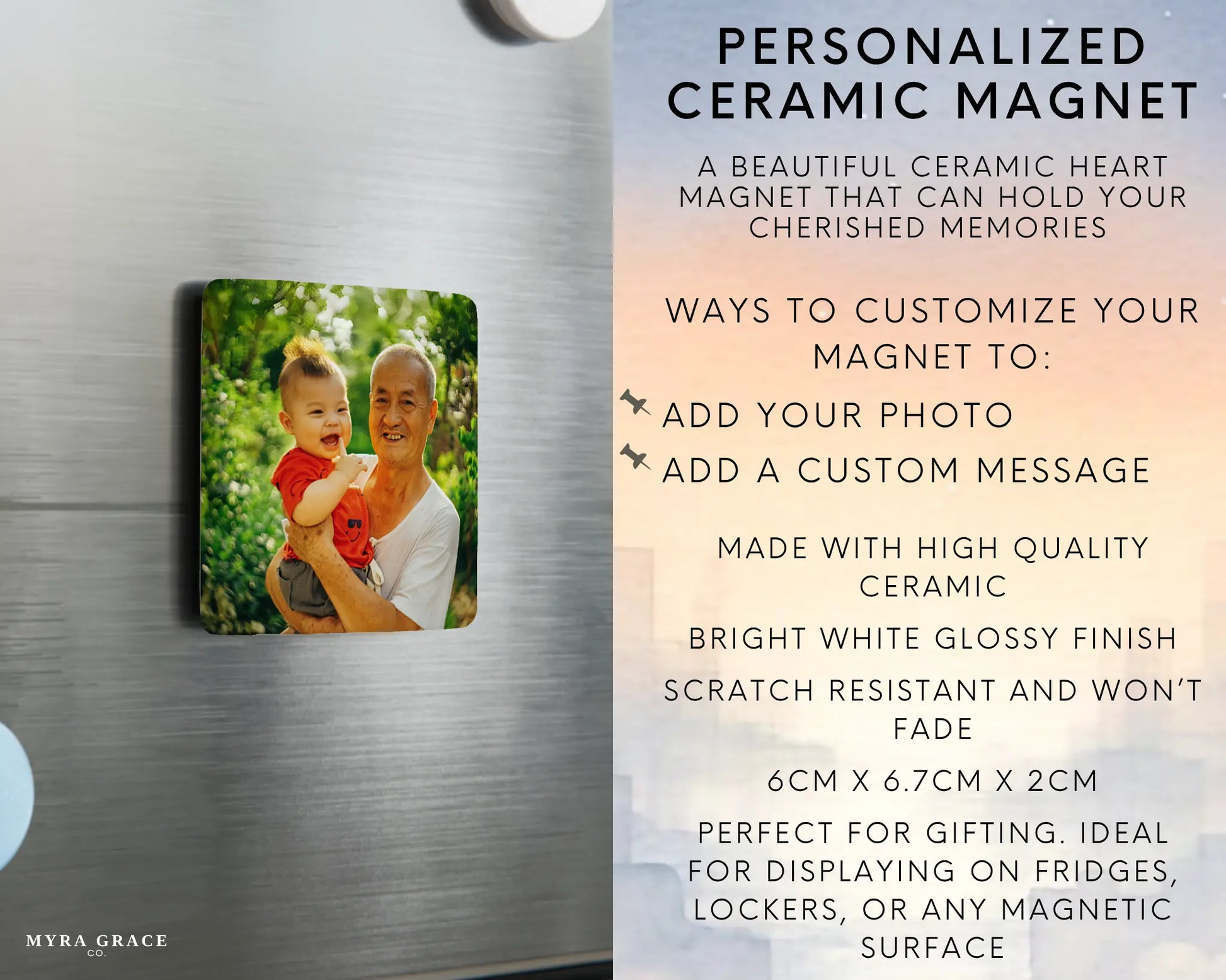 Grandpa Magnet Custom Personalized Gift Souvenir Present. Infographic
