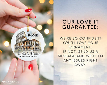 Rome Engagement Ornament Custom Gift Souvenir Bauble Present. Love it