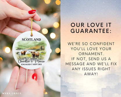 Scotland Engagement Ornament Custom Gift Souvenir Bauble Present. Love it