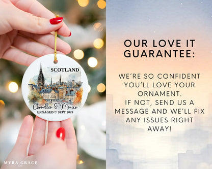 Scotland Engagement Ornament Custom Gift Souvenir Bauble Present. Love it