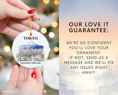 Tokyo Engagement Ornament Custom Gift Souvenir Bauble Present. Love it