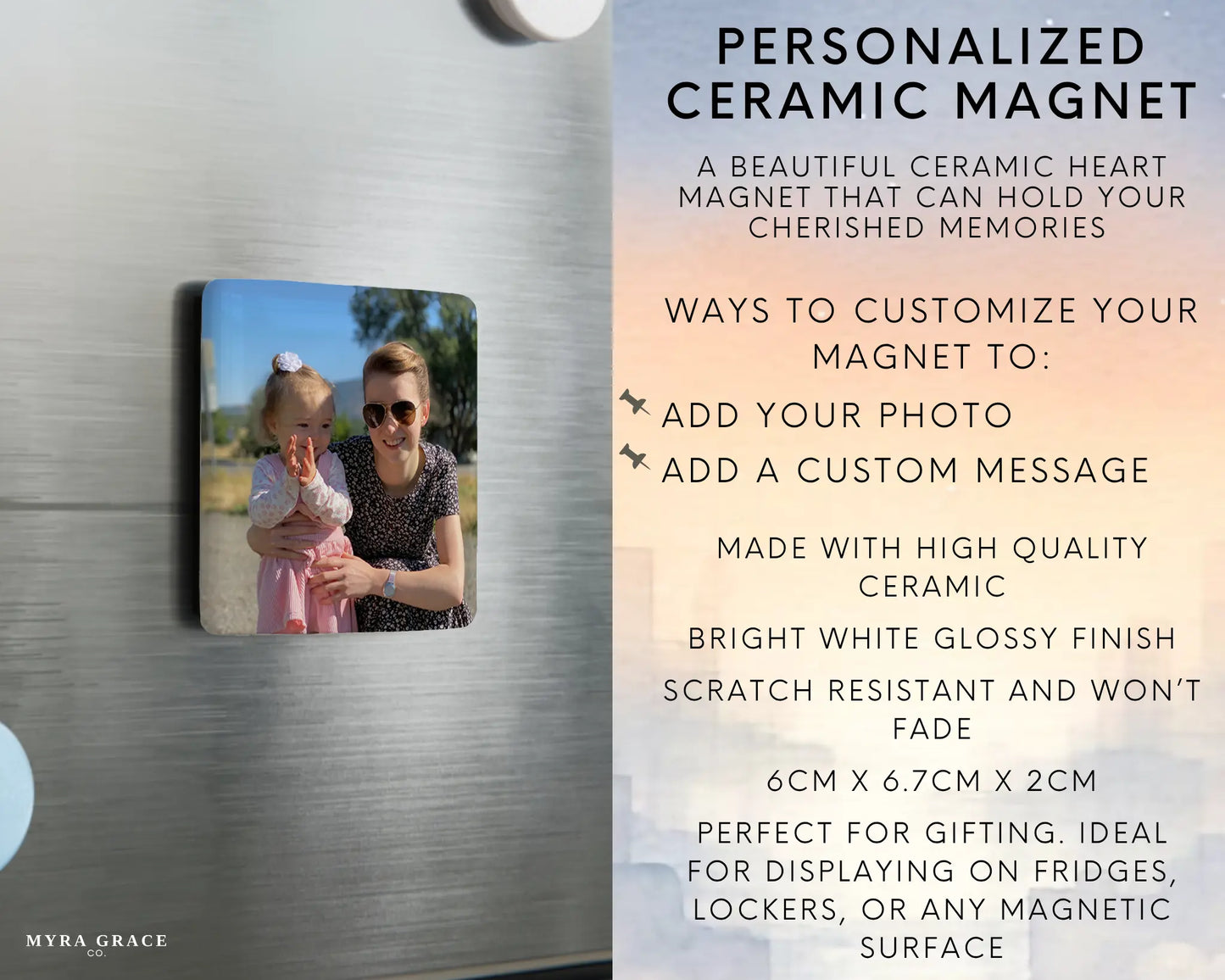 Mom Magnet Custom Personalized Gift Souvenir Present. Infographic