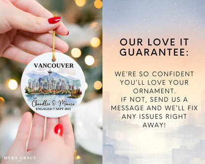 Vancouver Engagement Ornament Custom Gift Souvenir Bauble Present. Love it