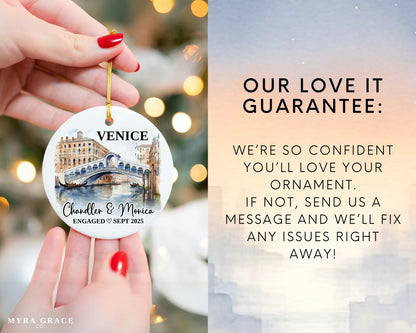 Venice Engagement Ornament Custom Gift Souvenir Bauble Present. Love it