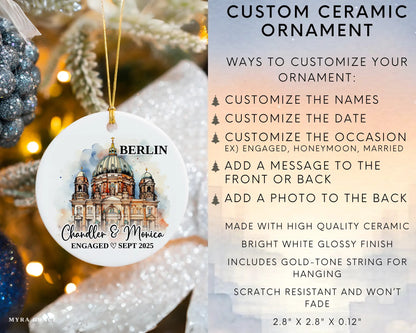 Berlin Engagement Ornament Custom Gift Souvenir Bauble Present. Infographic
