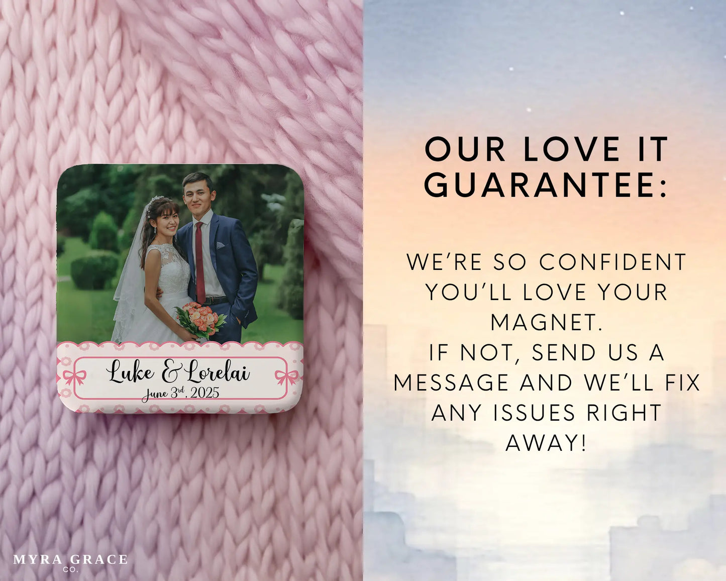 Wedding Magnet Custom Personalized Gift Souvenir Present. Love it