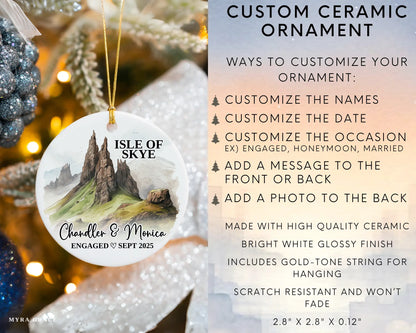 Isle of Skye Engagement Custom Ornament, Isle of Skye Bauble, Scotland