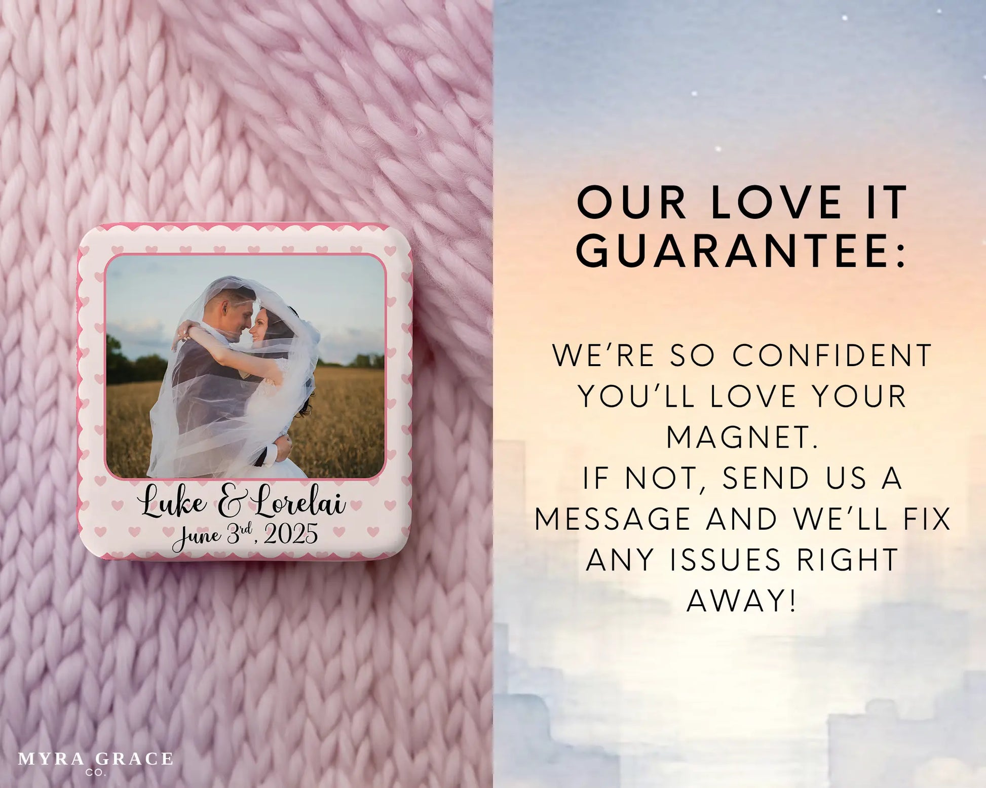 Wedding Magnet Custom Personalized Gift Souvenir Present. Love it