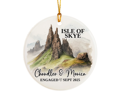 Isle of Skye Engagement Custom Ornament, Isle of Skye Bauble, Scotland