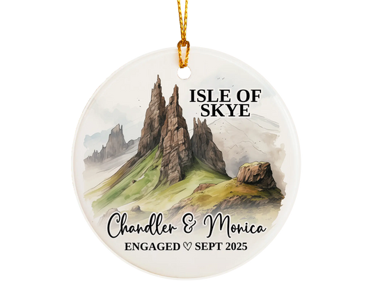 Isle of Skye Engagement Custom Ornament, Isle of Skye Bauble, Scotland