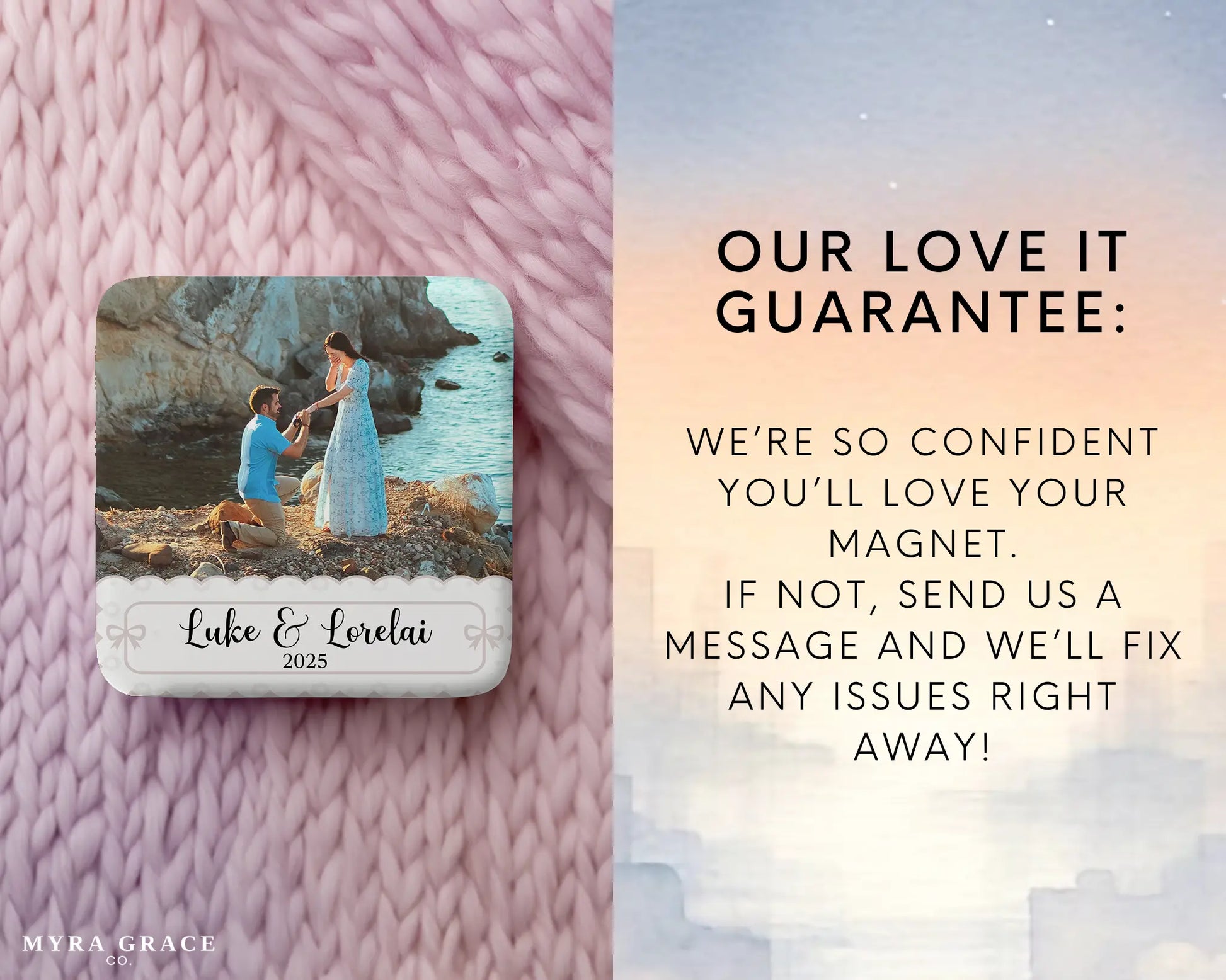 Engagement Magnet Custom Personalized Gift Souvenir Present. Love it