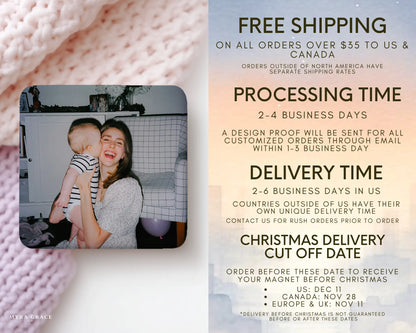 Mom Magnet Custom Personalized Gift Souvenir Present. Free shipping