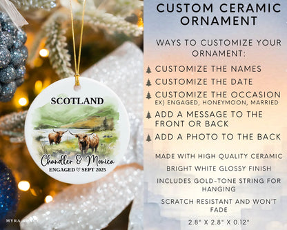 Scotland Engagement Ornament Custom Gift Souvenir Bauble Present. Love it