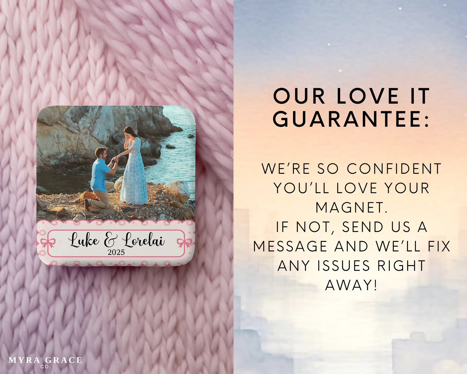 Engagement Magnet Custom Personalized Gift Souvenir Present. Love it