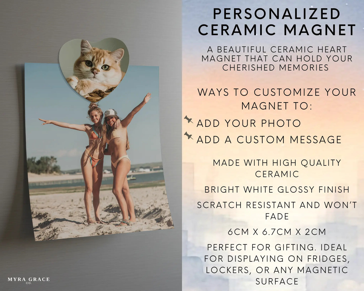 Custom Cat Photo Magnet