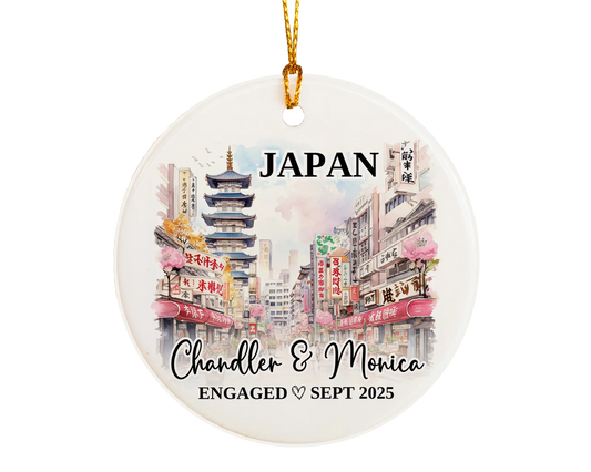 Japan Engagement Ornament Custom Gift Souvenir Bauble Present