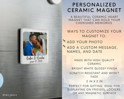 Wedding Magnet Custom Personalized Gift Souvenir Present. Infographic