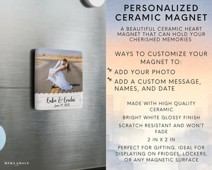 Wedding Magnet Custom Personalized Gift Souvenir Present. Infographic