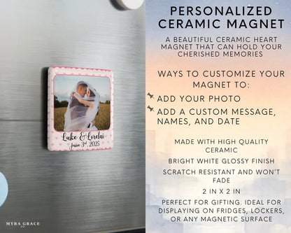 Wedding Magnet Custom Personalized Gift Souvenir Present. Infographic