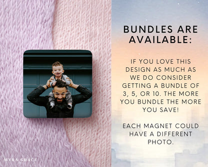 Dad and Son Magnet Custom Personalized Gift Souvenir Present. Bundles are available