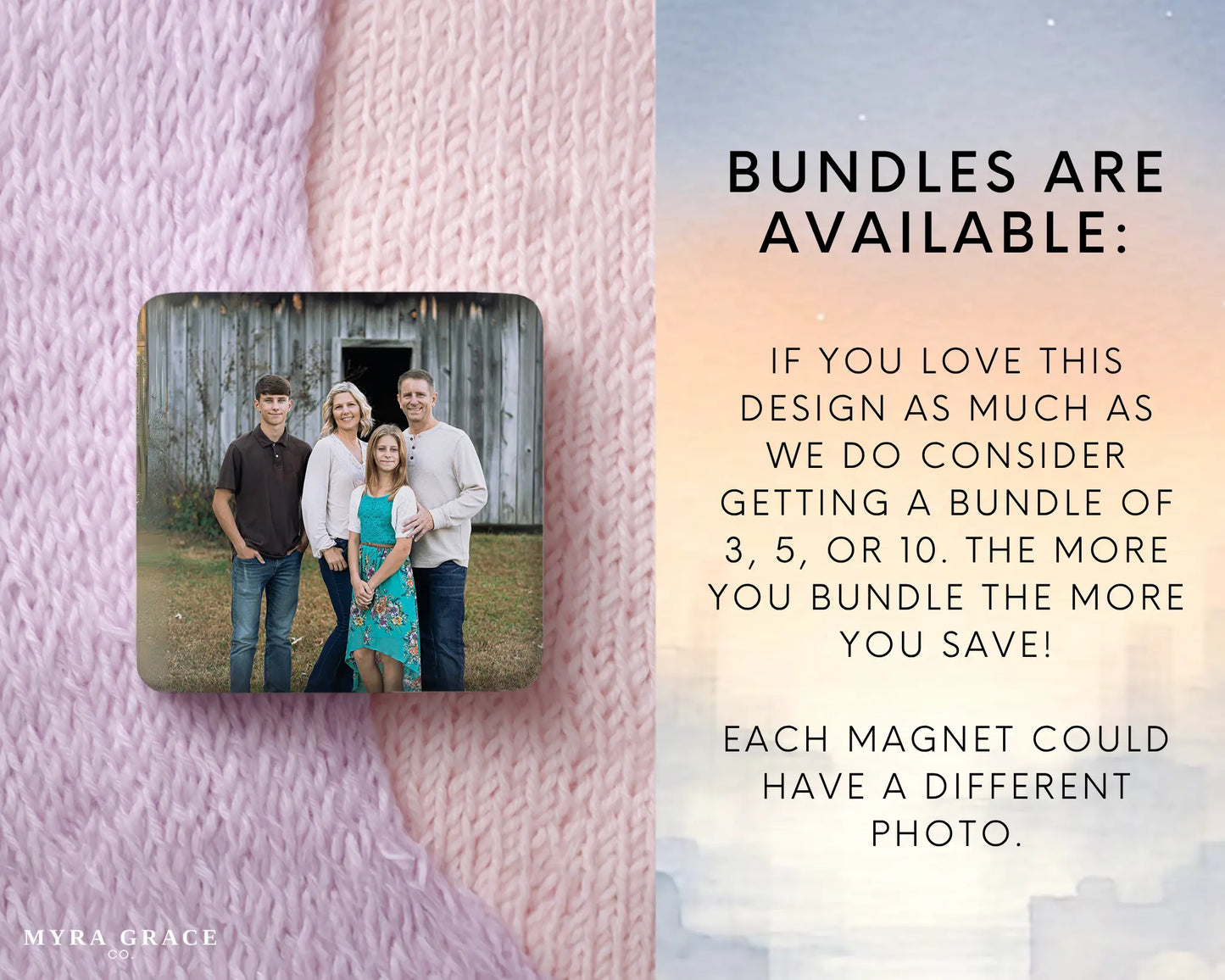 Family Magnet Custom Personalized Gift Souvenir Present. Bundles are available
