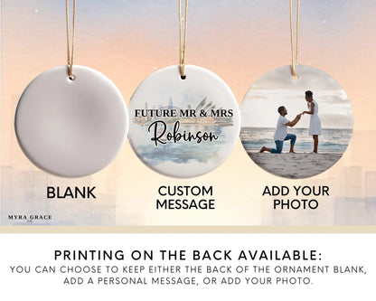 Australia Engagement Ornament Custom Gift Souvenir Bauble Present. Photo Ornament. Add your photo