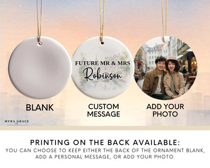 Bath UK Engagement Ornament Custom Gift Souvenir Bauble Present. Photo Ornament. Add your photo