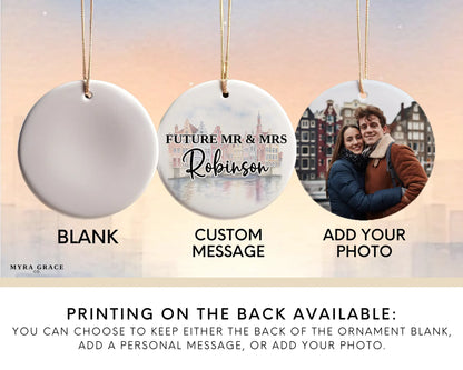 Belgium Engagement Custom Ornament, Belgium Bauble