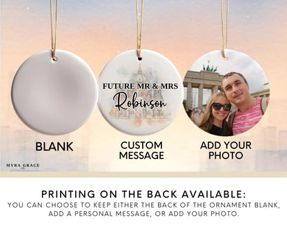 Berlin Engagement Ornament Custom Gift Souvenir Bauble Present. Photo Ornament. Add your photo