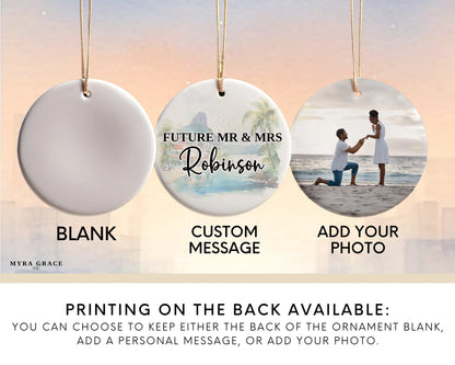 Brazil Engagement Ornament Custom Gift Souvenir Bauble Present. Photo ornament. Add your photo