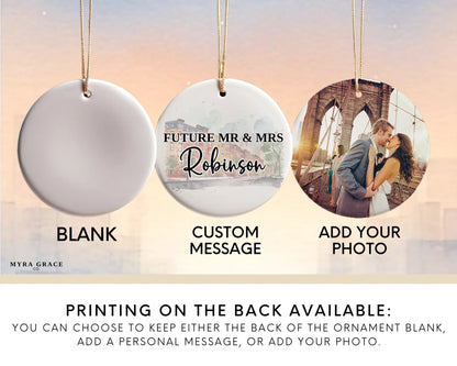 Brooklyn Engagement Ornament Custom Gift Souvenir Bauble Present. Photo ornament. Add your photo