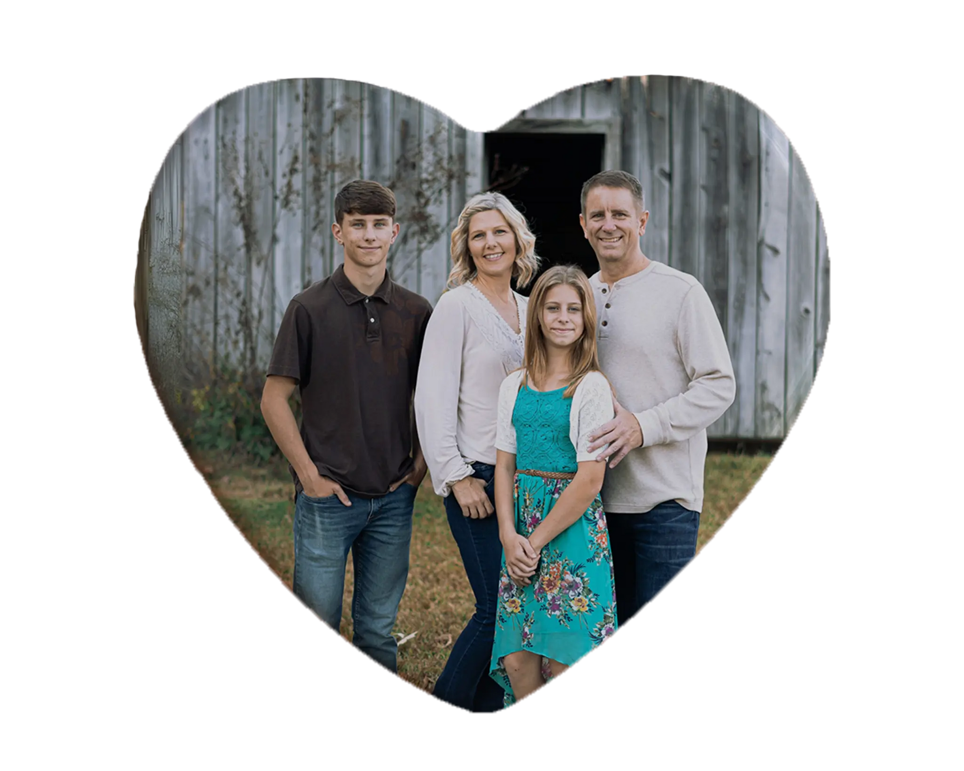 Heart-shaped custom family ceramic photo magnet on fridge – handmade personalized gift or Christmas fridge magnet. 