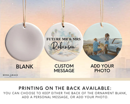California Engagement Ornament Custom Gift Souvenir Bauble Present. Photo Ornament. Add photo